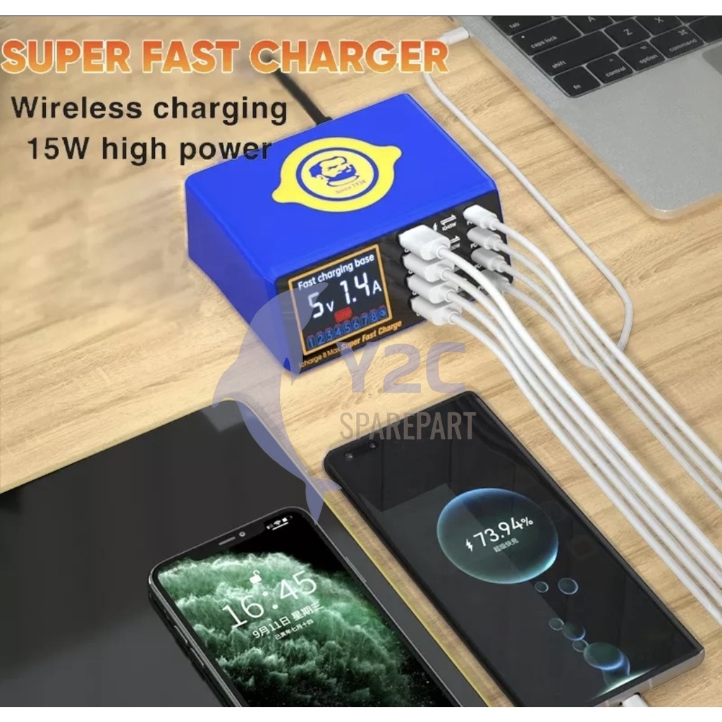 SUPER CHARGER MECHANIC ICHARGER 8 MAX WIRELESS SUPER FAST CHARGING ORIGINAL / ALAT SERVIS SERVICE HP