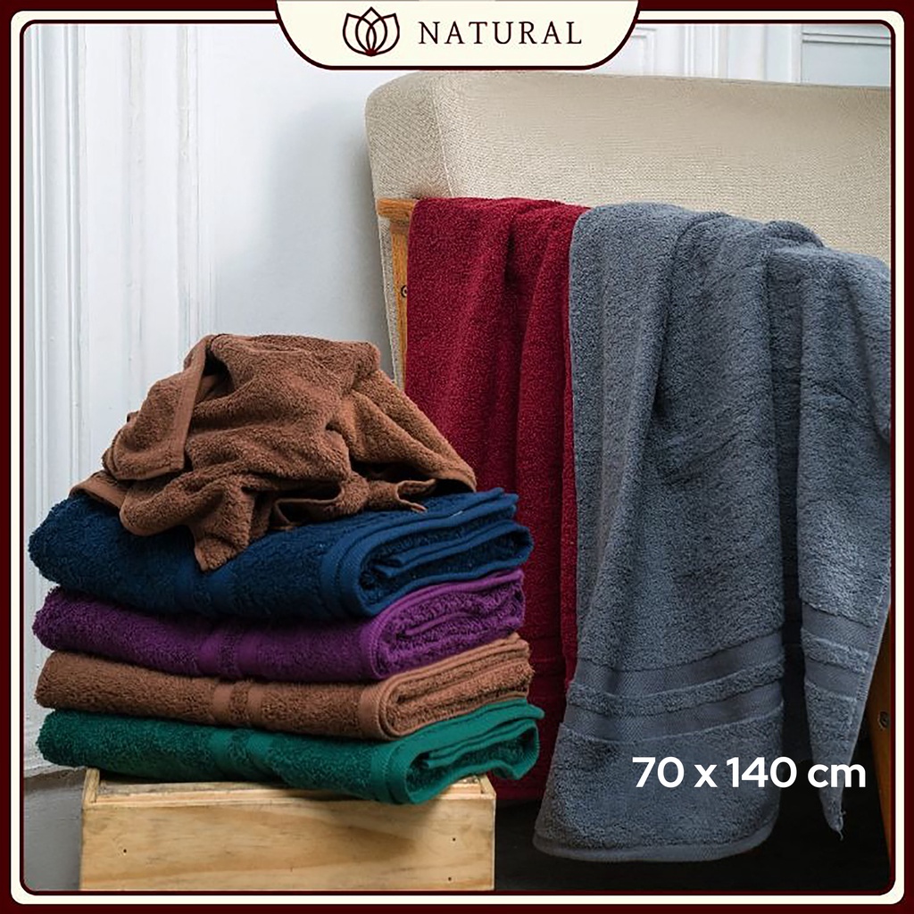 Handuk Mandi Natural by Chalmer 70 x 140 cm Handuk Tebal Premium