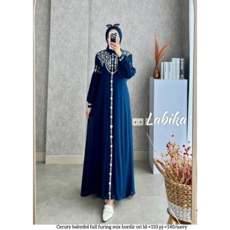 DRESS MUSLIM, Fashion Muslim, baju wanita, dress ,Diandra Dress, Labika Dress