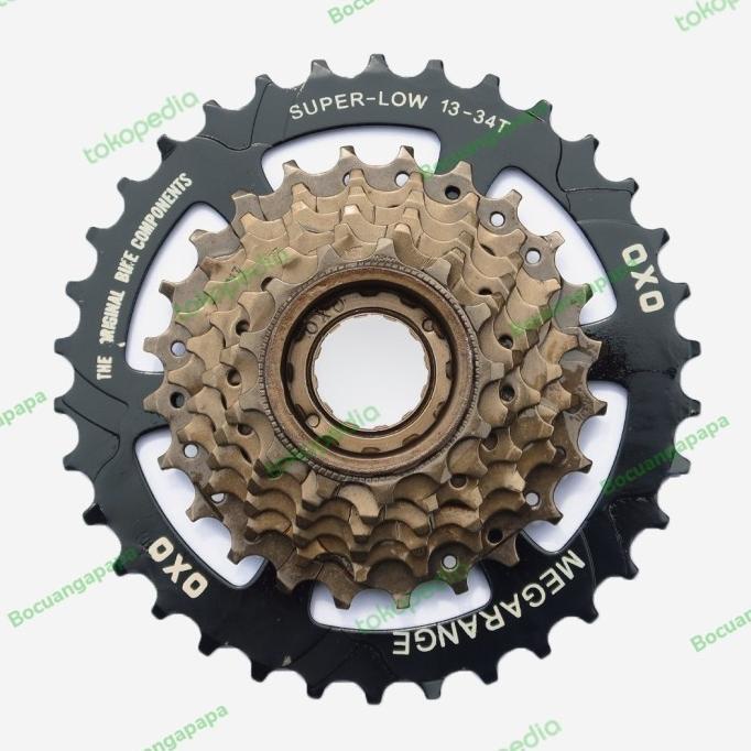 Sprocket Drat Ulir Freewheel Megarange Oxo 7 Speed 13-34T