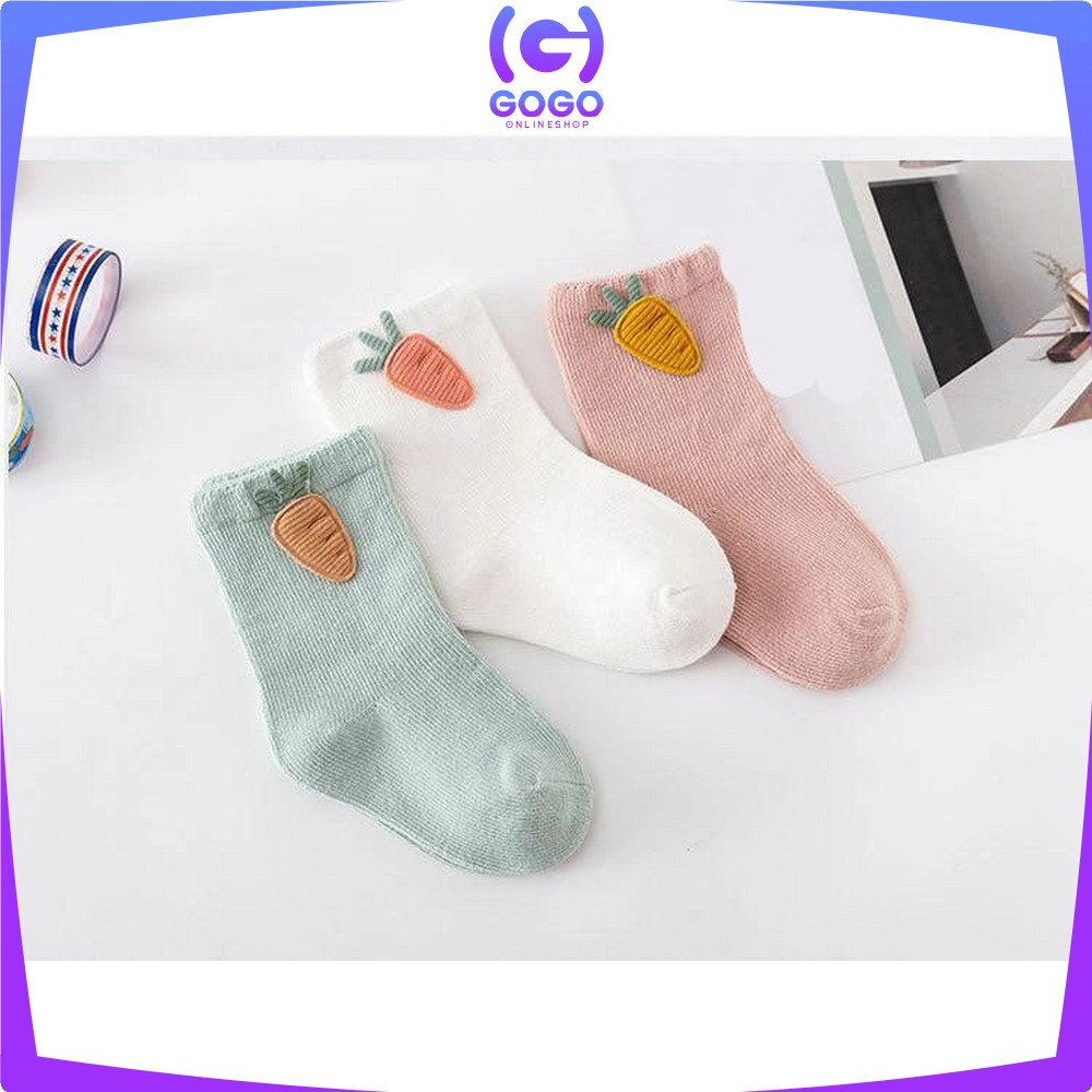 GOGO-P88 Kaos Kaki Anak Cotton 3IN1 Baby Socks Kaos Kaki Bayi Laki Laki / Perempuan Bahan Katun