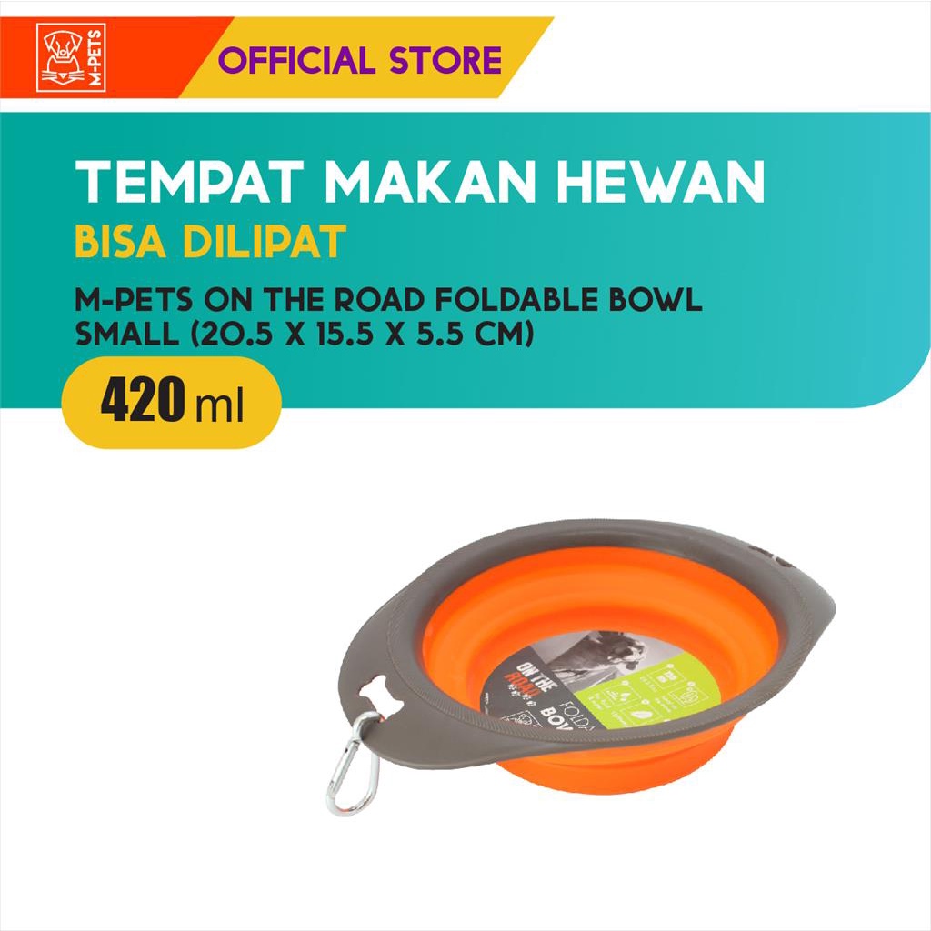 M-Pets On The Road Foldable Bowl Small / Tempat Makan Lipat Hewan