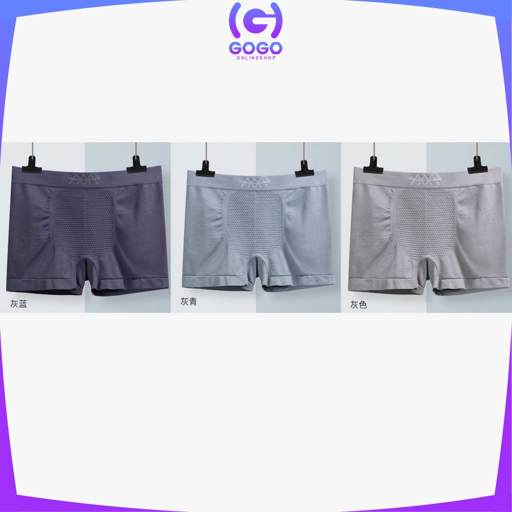 GOGO-P118 Celana Boxer Pria Dewasa 3IN1 Celana Dalam Laki-Laki Petak / CD Pria / Men Underwear Boxer Cowok Dewasa / Sempak Pria