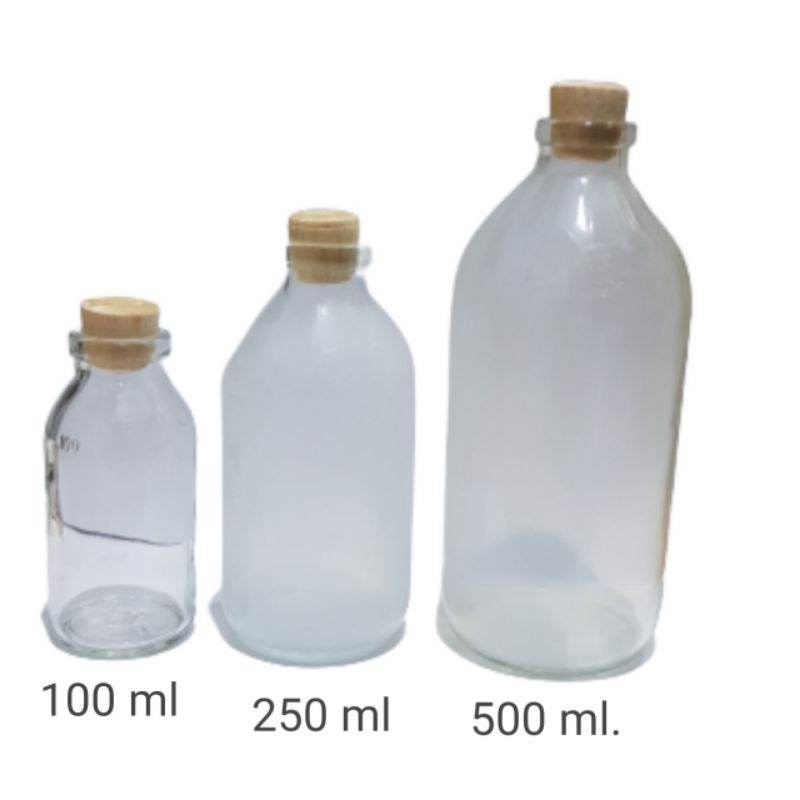 500ml  Botol Asi 500 ml / Botol Kaca Asi Ukuran Besar + tutup / Botol Asi 500ml Botol Baru