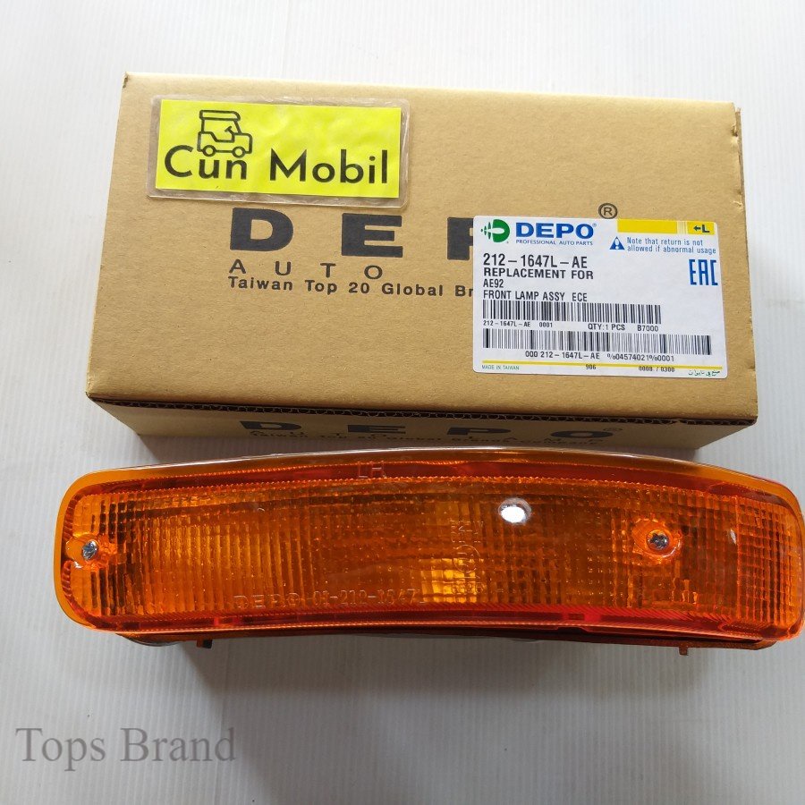 Topsbrand Lampu sen bemper Corolla Twincam AE 92 thn 1990 kiri Depo harga per pc -sen sein lampu sei