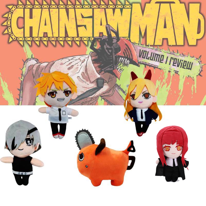 Mainan Boneka Stuffed Plush Anime Power Denji Makima 30cm Untuk Dekorasi Kamar Anak