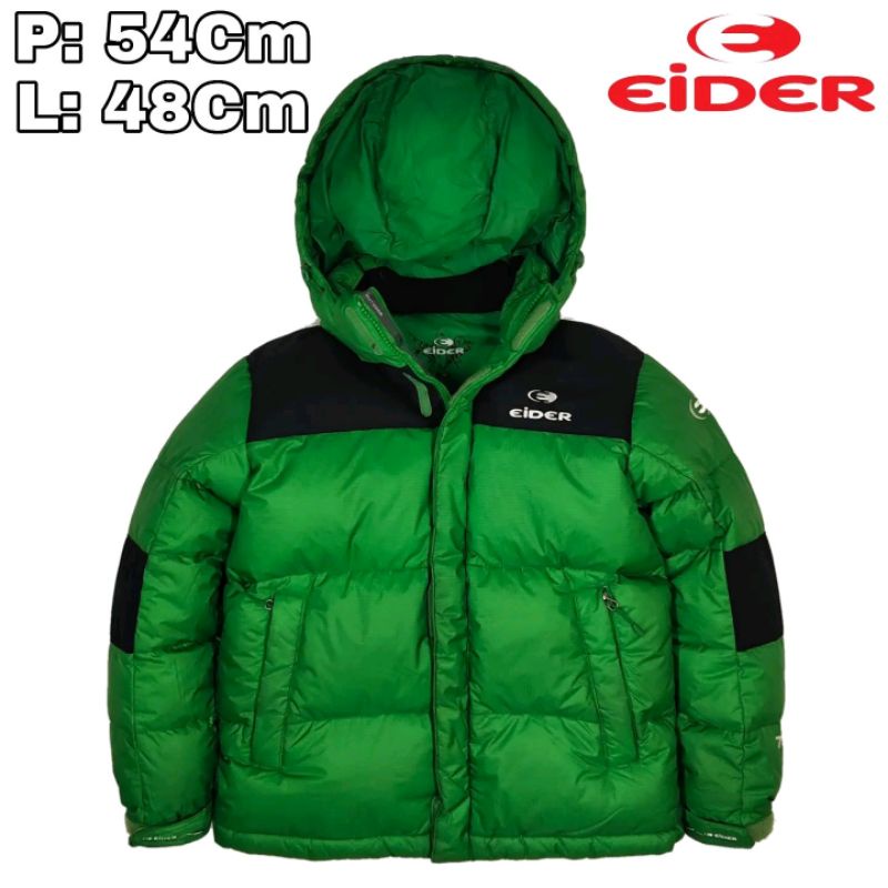 JK04 Jaket Bulang WinterAnak Eider Green 5 Tahun FP700Jaket Bulu Angsa Outdoor Hiking Pendaki Gunung