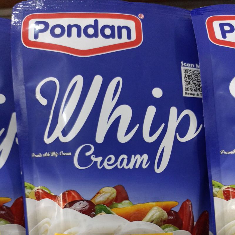 

pondan whip cream pouch 100 gr