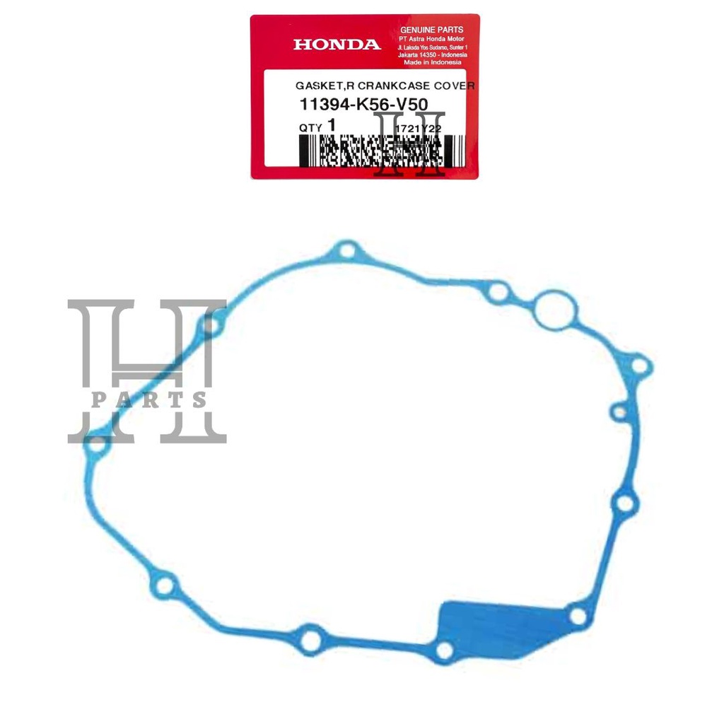 PAKING KOPLING MESIN KANAN GASKET R CRANKCASE COVER SONIC CB CBR 150R LED SUPRA GTR 150 11394-K56-V50 ASLI ORIGINAL AHM HGP HONDA