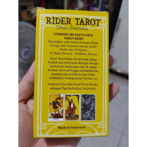 Tarot Rider Bahasa Indonesia 12x7cm lengkap dengan clue