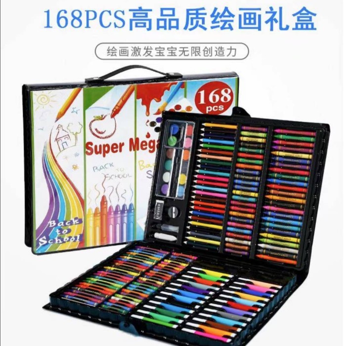 

Crayon Anak Set Isi 208 & 168 /Alat Lukis Anak Set Pensil Warna Crayon