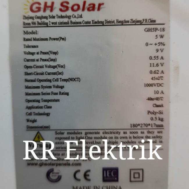 Solar Panel Solar Cell Panel Surya 5wp Poly 5Wp Polycrystalline