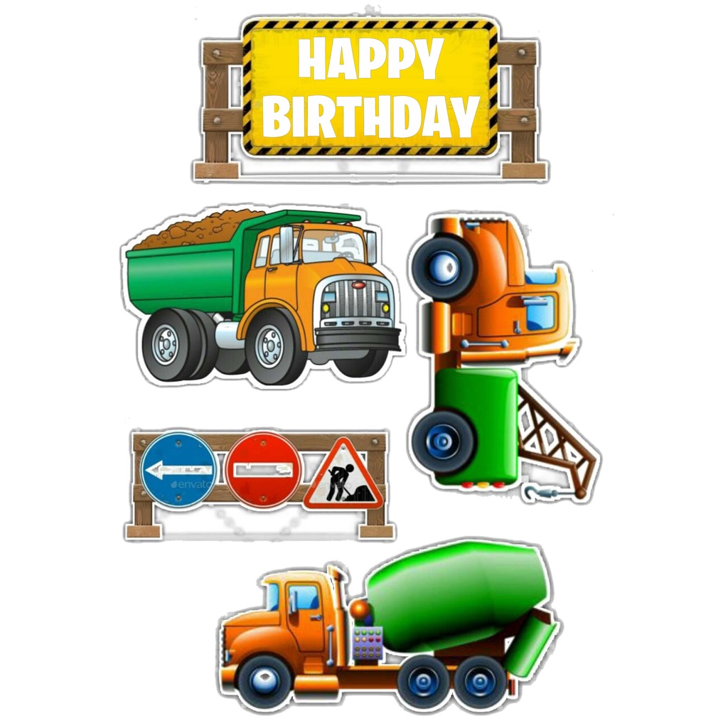 

TOPPER CAKE TOPPER ULANG TAHUN TOPPER ULTAH / HIASAN KUE TRUCK