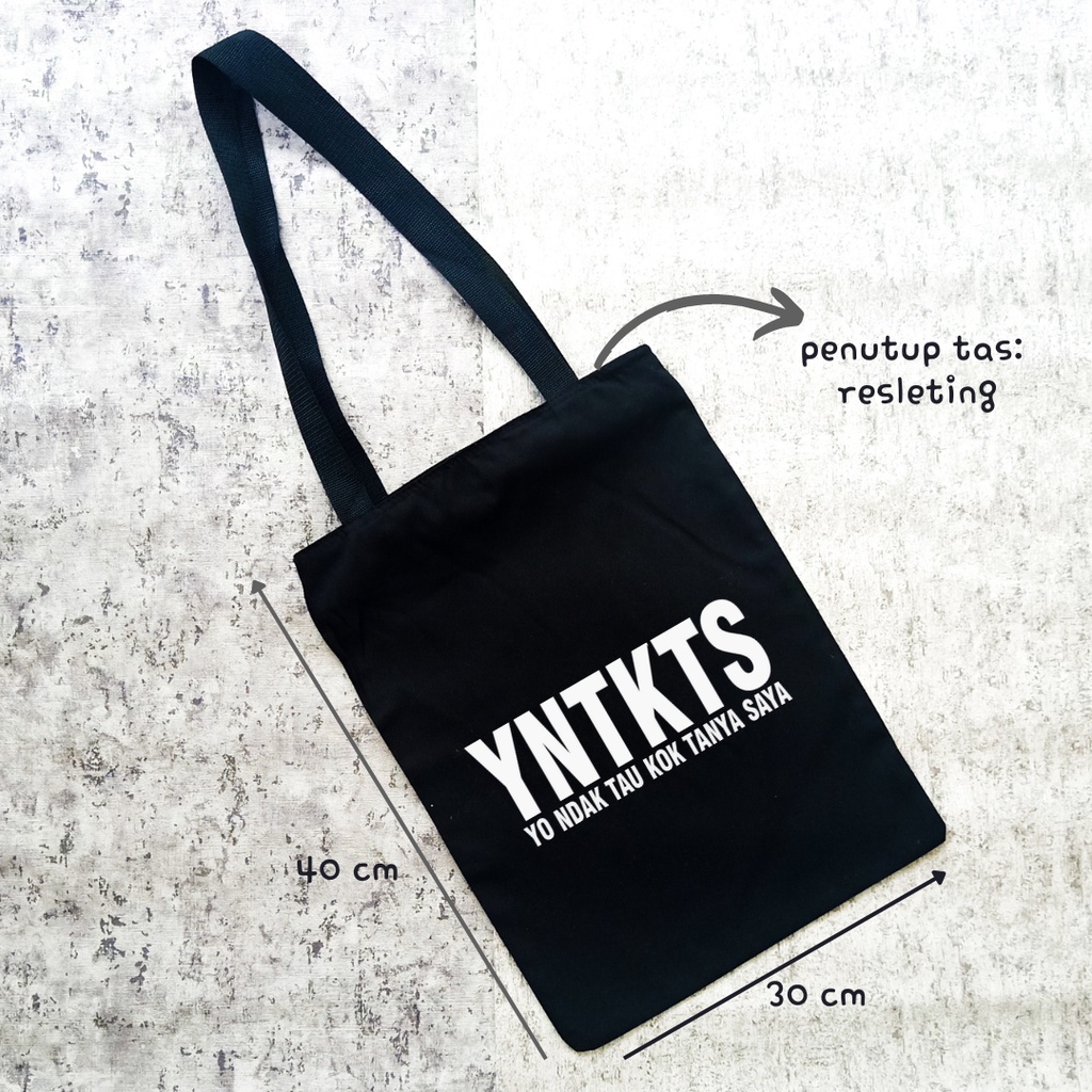 YNTKTS Yo ndak tau kok tanya saya Stringbag Totebag Quote Typography tas tote drawstring ransel serut viral kekinian || kiiyoomii ||