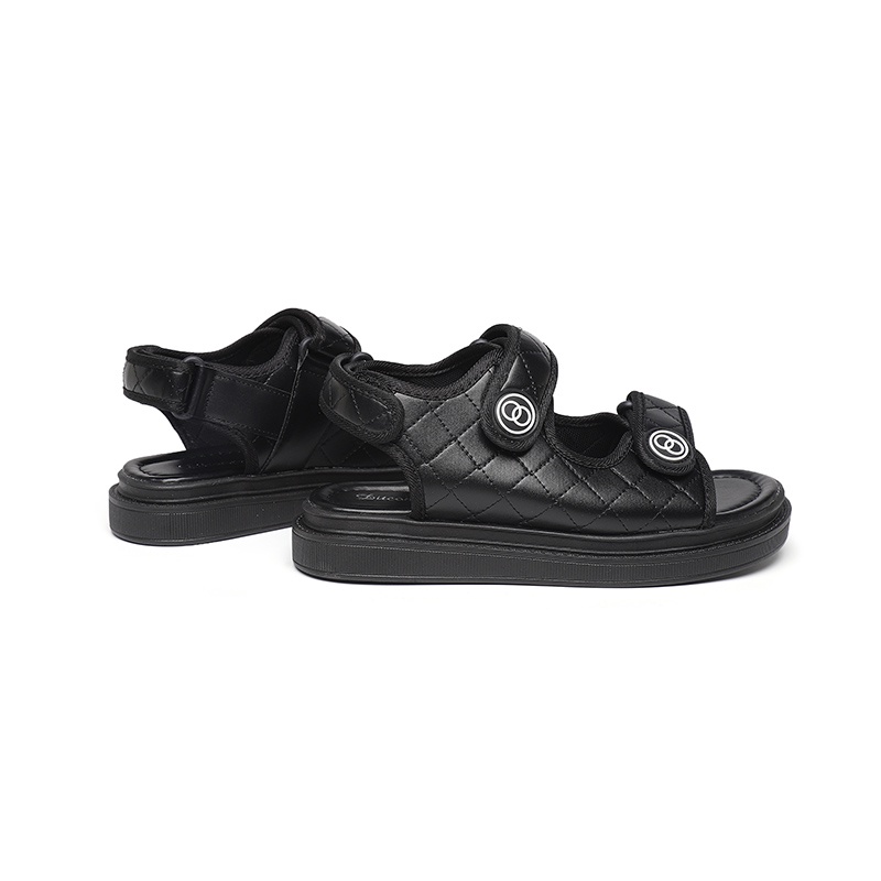 [GROSIR][COD] SEVEN_DAY SANDAL TALI WANITA KOREA IMPORT CASUAL SHOES HITAM SVN-308