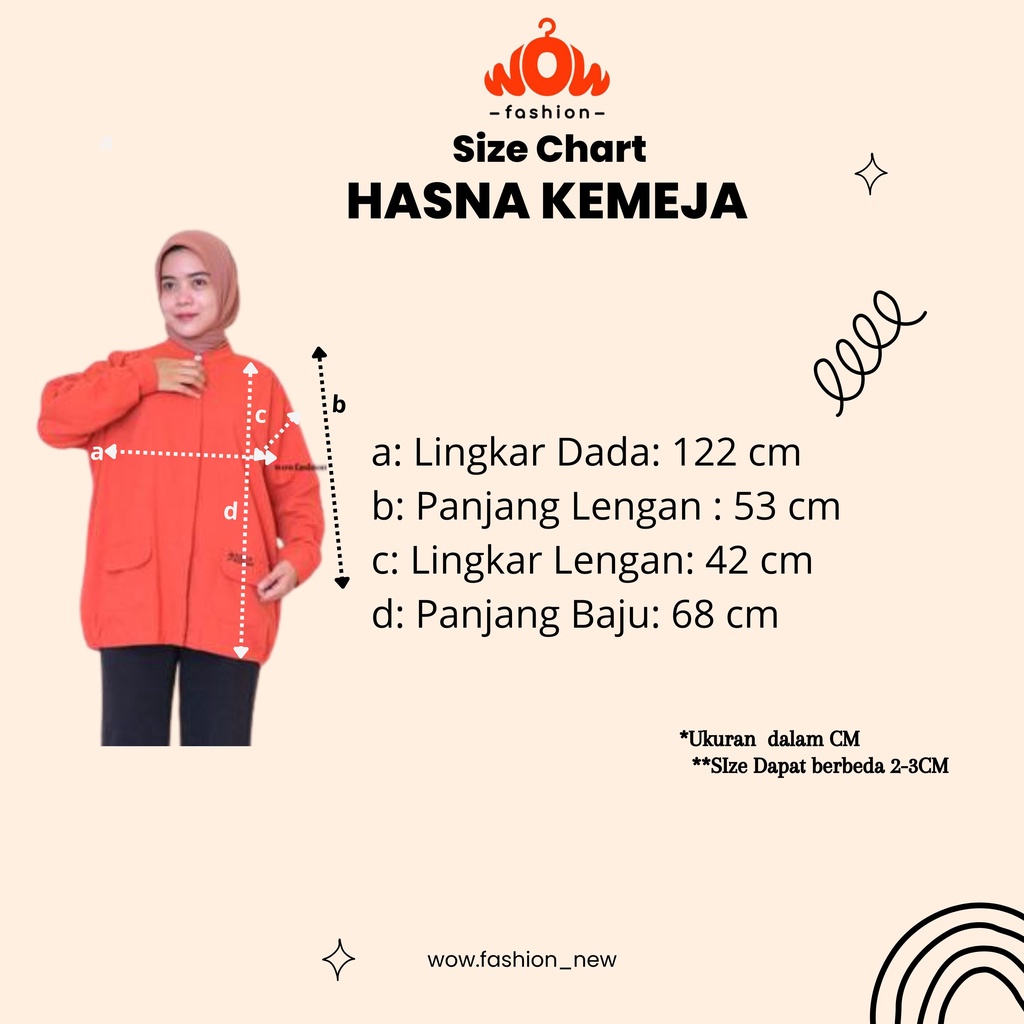 WOW-Hasna Kemeja Linen Crinkle - Atasan Wanita