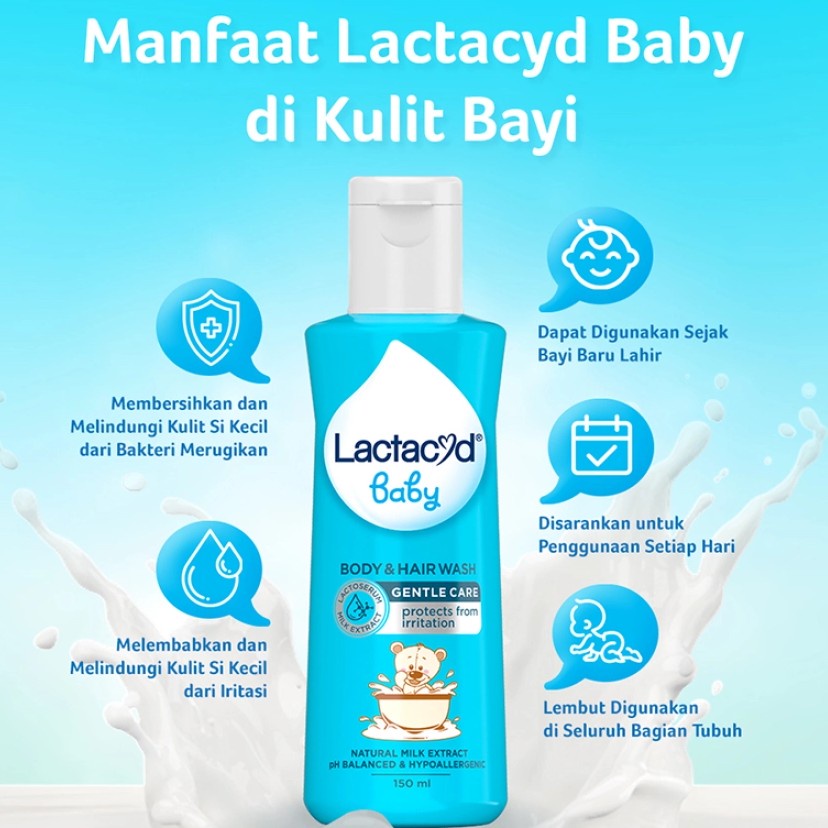 *Lailai* LACTACYD Baby Cleansing and Moisturizing Sabun Bayi 60ml / 150ml / 250ml / Gentle Care 60 ml 150 ml 250 ml 500 ml / Extra Milky 60ml - Sabun Menjaga Kelembaban Kulit Bayi