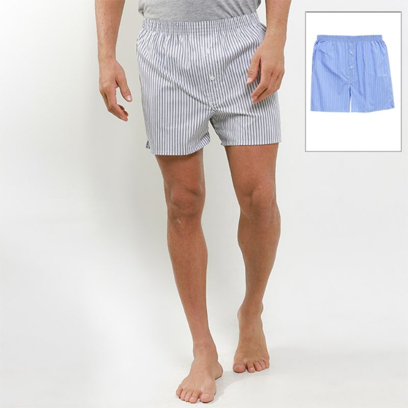 Hush Puppies Pakaian Dalam Pria Woven Boxer Black UGM22026BK