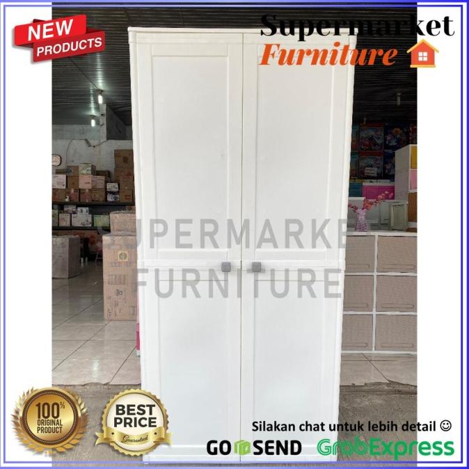 

LEMARI PLASTIK CLUB SPECTRA LARGE PREMIUM QUALITY- PUTIH/SLCHR HANGER stock ready
