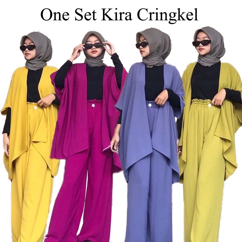 one set kira cringkel SETELAN Airflow crinkle