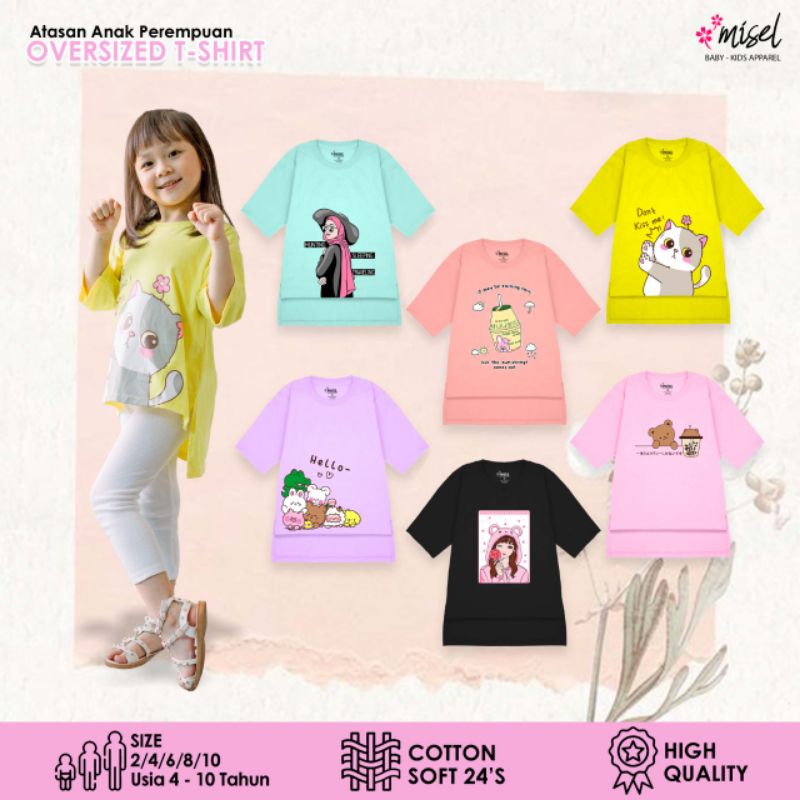 4-10 Tahun Kaos Oversize Anak by MISEL | kaos Anak Oversize Lengan Panjang Kekinian