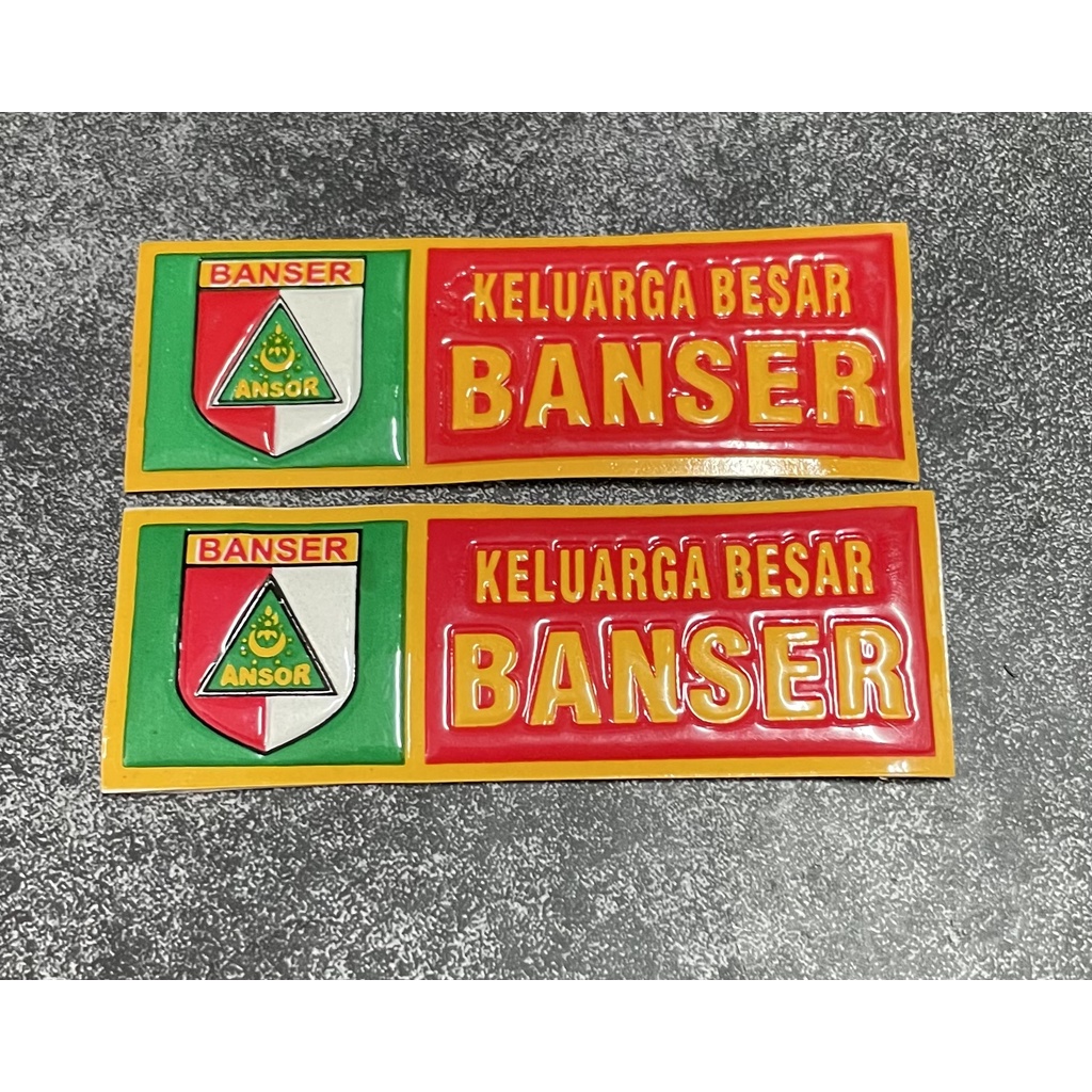 Sticker Plat Banser (Merah) - Stiker Plat Banser - Stiker Motor Banser