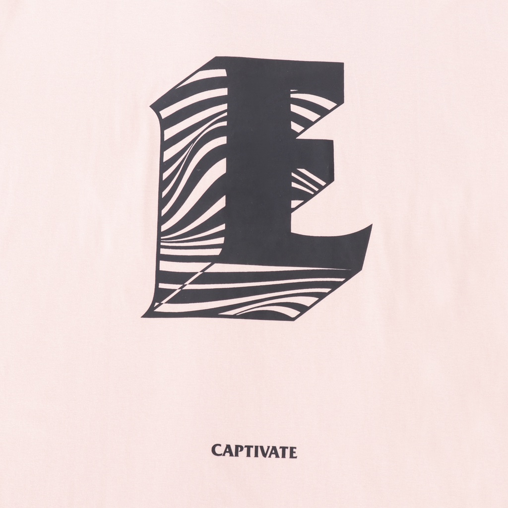 Captivate Kaos Pria T-shirt Pria E Capital Dusty Pink Heavy Cotton