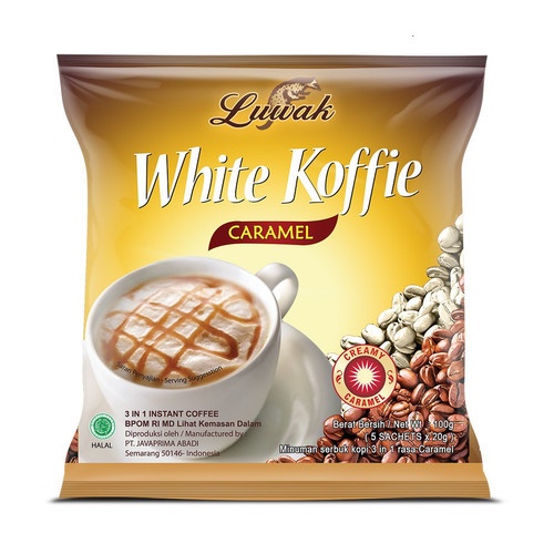 

Kopi Luwak White Koffie Caramel 20G 1 Renceng Isi 10 Sachet