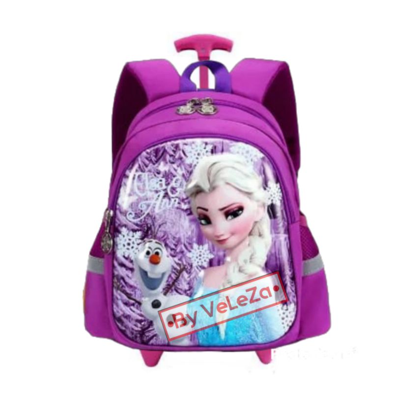 Tas ransel troli anak karakter Frozen - tas sekolah PAUD TK - tas anak