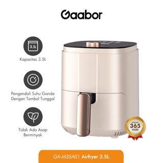 Gaabor Air Fryer Low Watt 3.5L Mesin Penggorengan Tanpa Minyak Anti Lengket - Cream /GA-M35A01