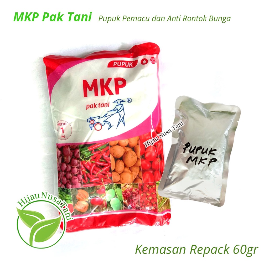 Pupuk MKP PAK TANI Repack - Pemacu Bunga dan Anti Rontok Buah Multi KP fosfat npk nutrisi lengkap pe