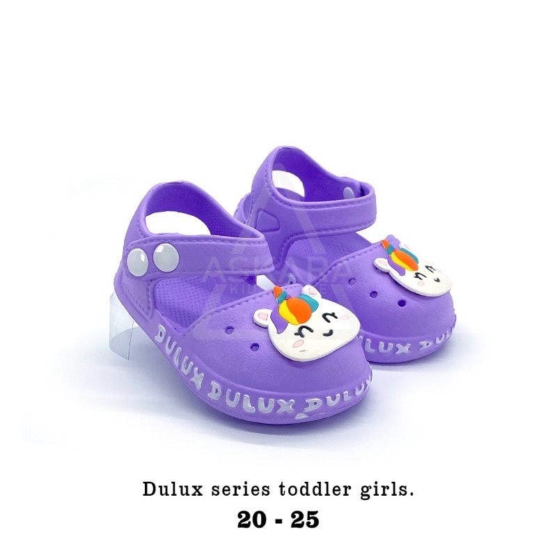 DX-376E Sandal Sepatu Anak Perempuan Karakter Unicorn Merek Dulux Ukuran 20-25 Usia 1 2 3 4 5 tahun Murah EVA