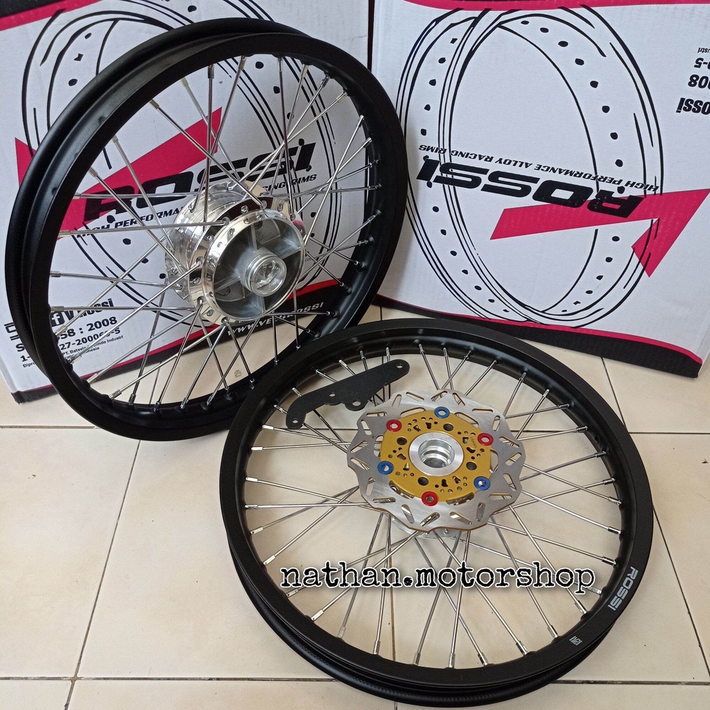 Velg Sonic150R Uk 140x140-17 Full Set Piringan depan plus breket - Velg Sonic150r Sepasang Rossi SNI