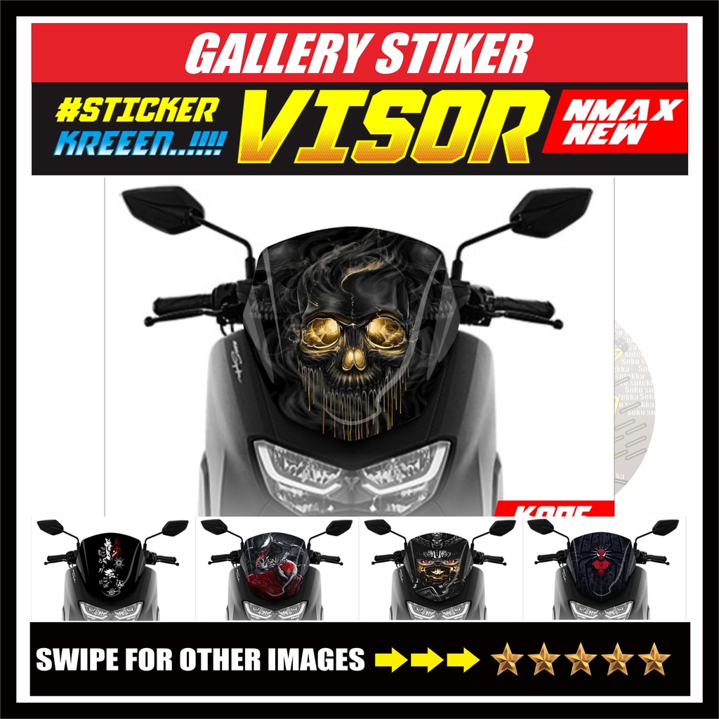 Sticker Variasi Visor Nmax New 155cc - Decal stiker Visor NMAX NEW - Anti Gores Variasi Visor Nmax N