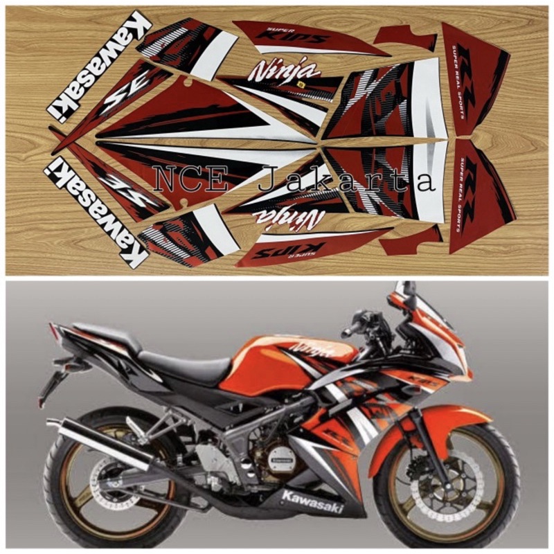 STIKER STRIPING MOTOR NINJA RR SE SPECIAL EDITION 2014 ORANGE