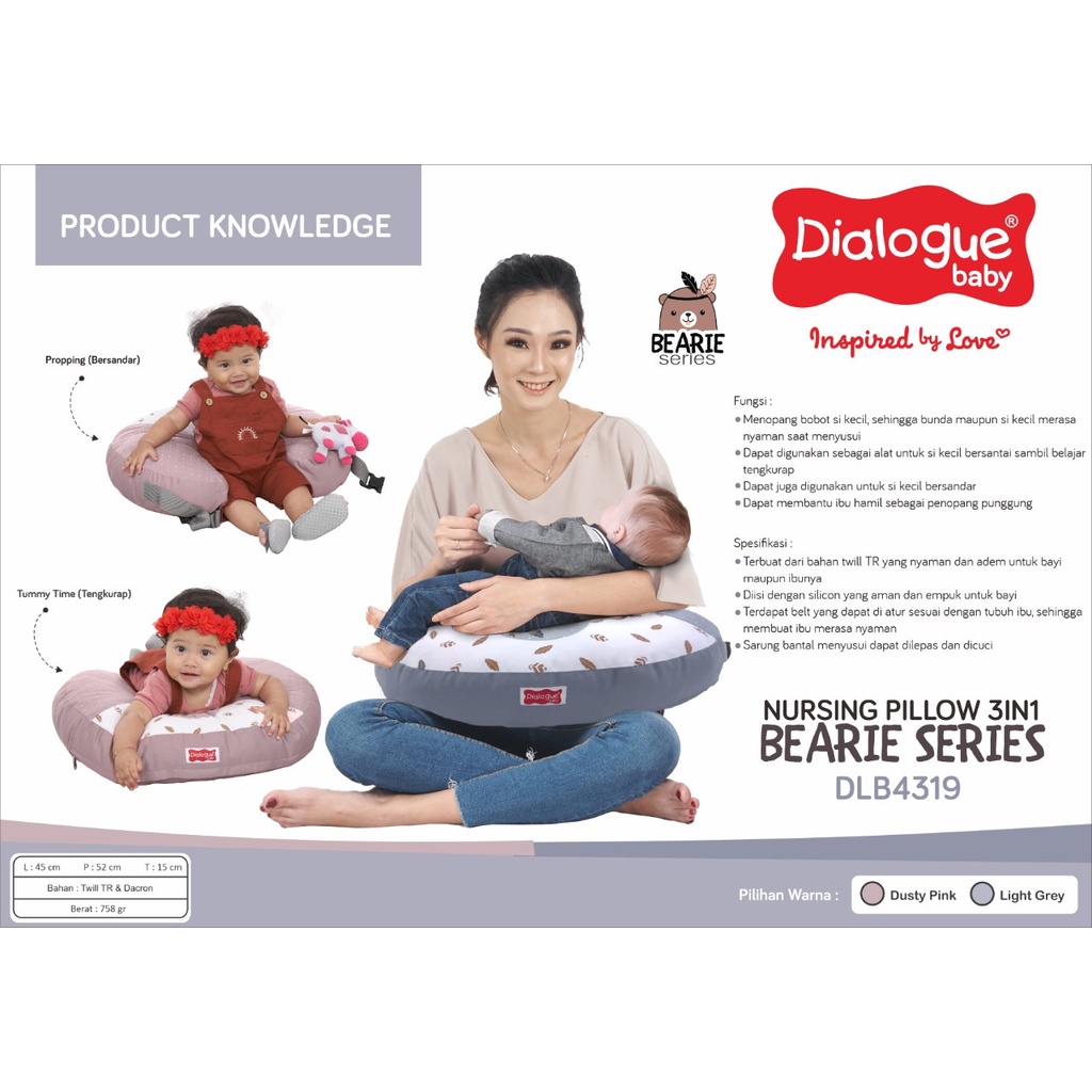 Bantal Menyusui 3 in 1 Bearie Series DLB4319 Dialogue