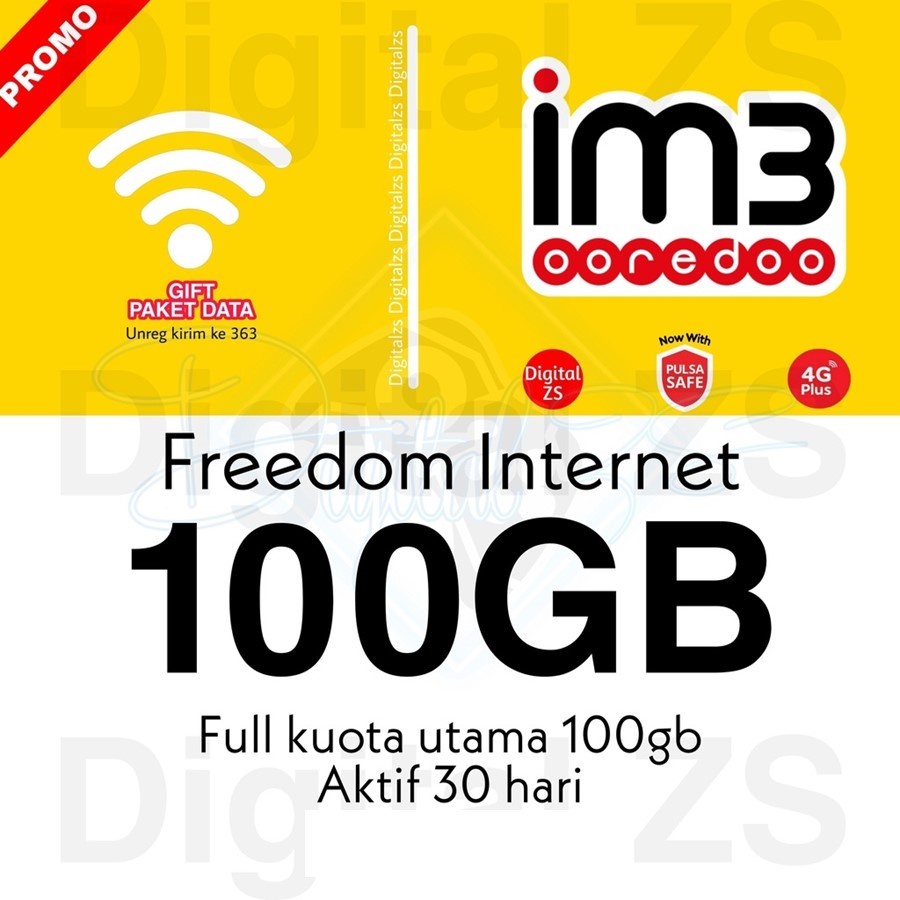 Kuota Indosat IM3 - 100GB 50GB Freedom Internet FULL 24 JAM 30 Hari