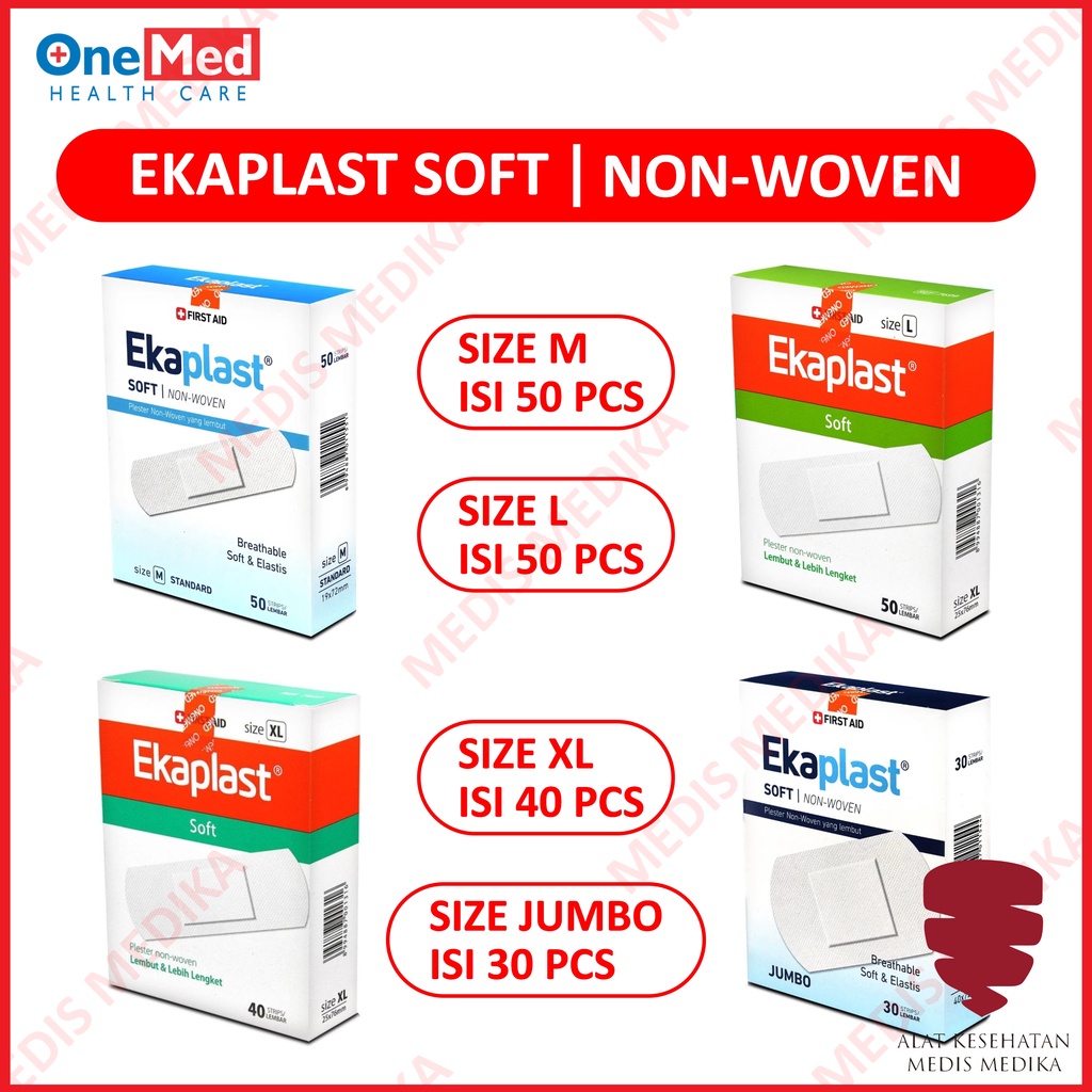 Ekaplast Plester Luka Darurat Non Woven Soft Onemed Peralatan P3K Box