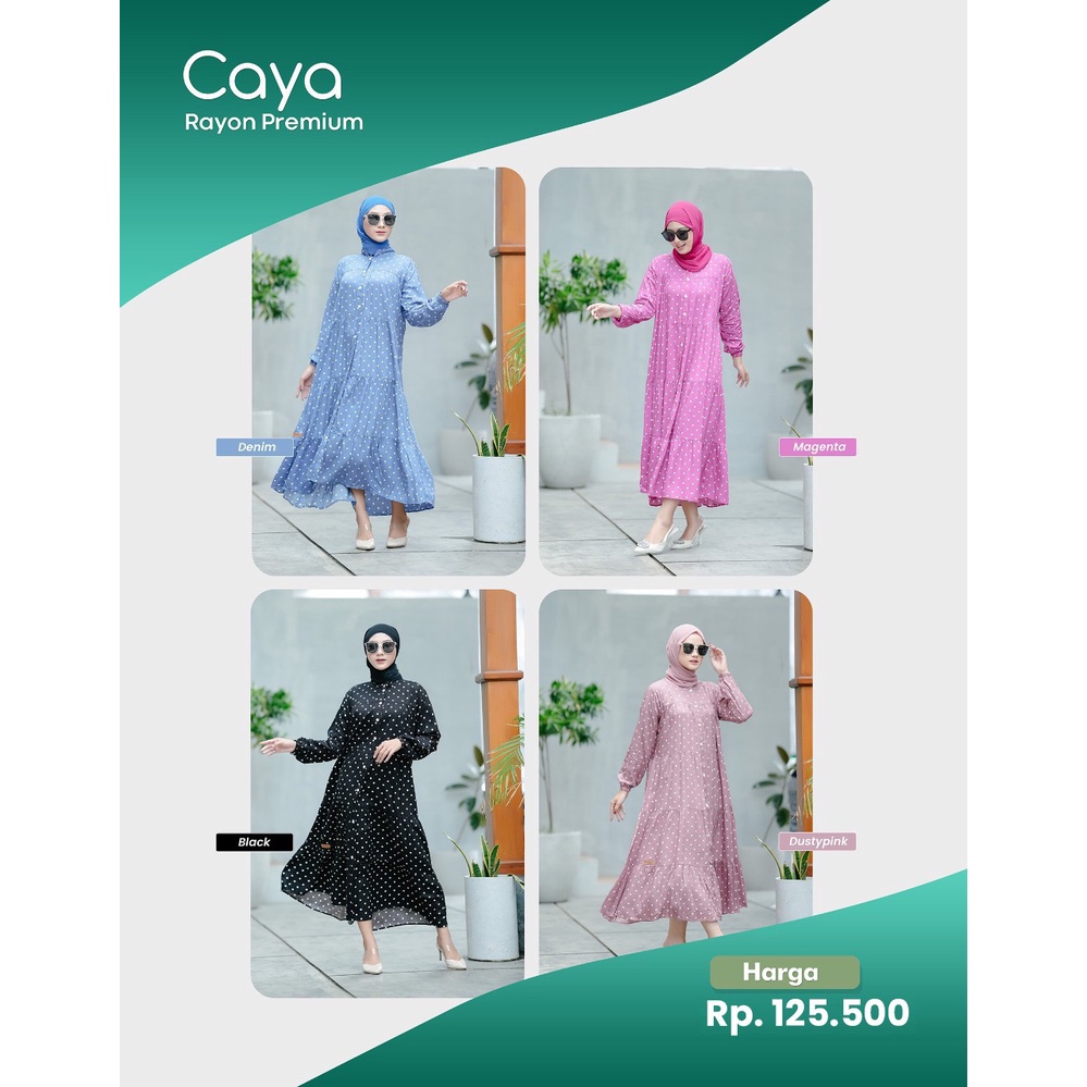CAYA MIDI DRESS BY GHINA FASHION ORIGINAL MIDI DRESS KEKINIAN MIDI DRESS VIRAL GAMIS HARIAN HOMEDRES