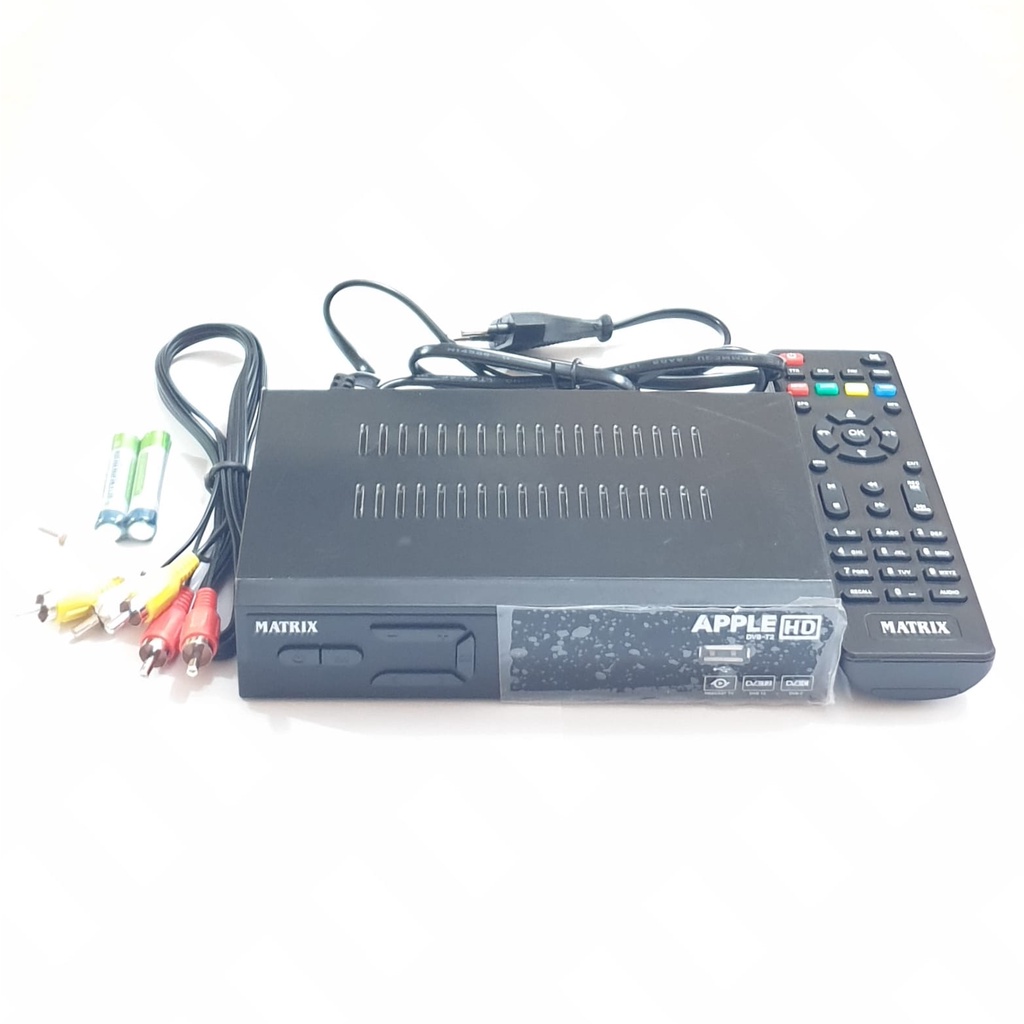 STB Matrix Set Top Box Receiver Siaran Digital TV APPLE HD DVB-T2 MERAH / STB TV Digital