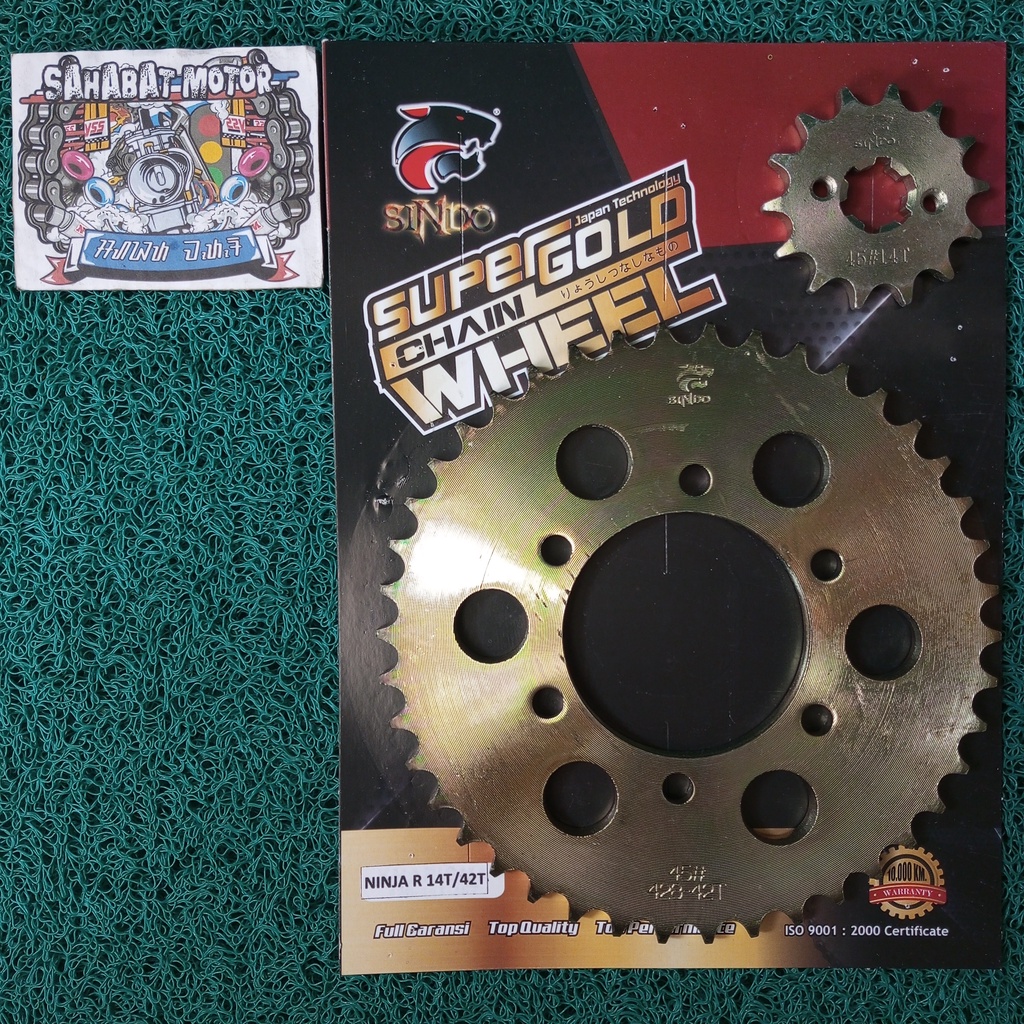 GEAR NINJA R GOLD MODEL SSS 14T/42T SINDO