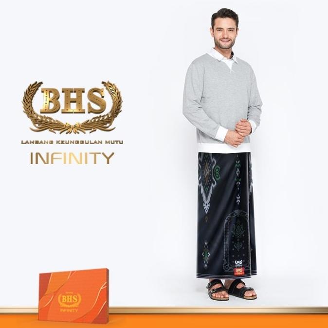 Sarung BHS Infinity Gold Motif PKE Hitam Hijau