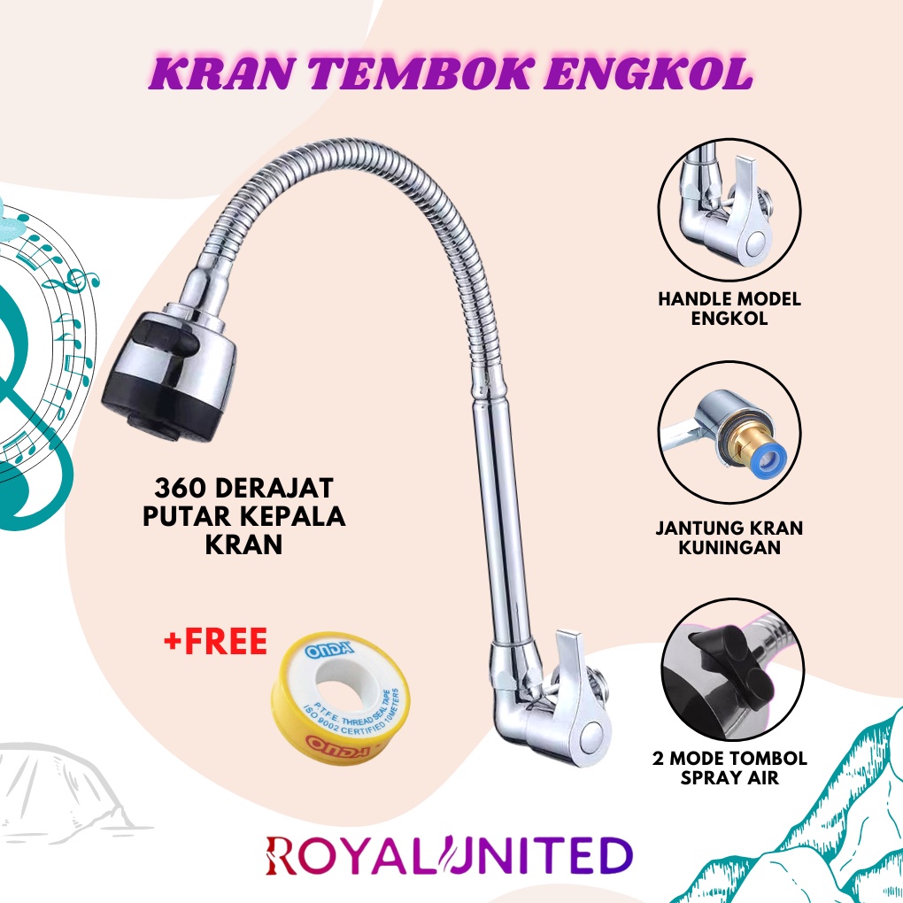 Kran Angsa Fleksibel Putih - 1/2 Inch Kran Angsa Fleksibel Kepala On Off Cuci Piring Keran Sink Stainless Stanlis Dapur Grosir / Kran Angsa Dapur Fleksibel / Flexible - 1/2 Inch  / Kran Angsa Fleksibel / Kran Fleksibel / Keran Fleksibel - BH