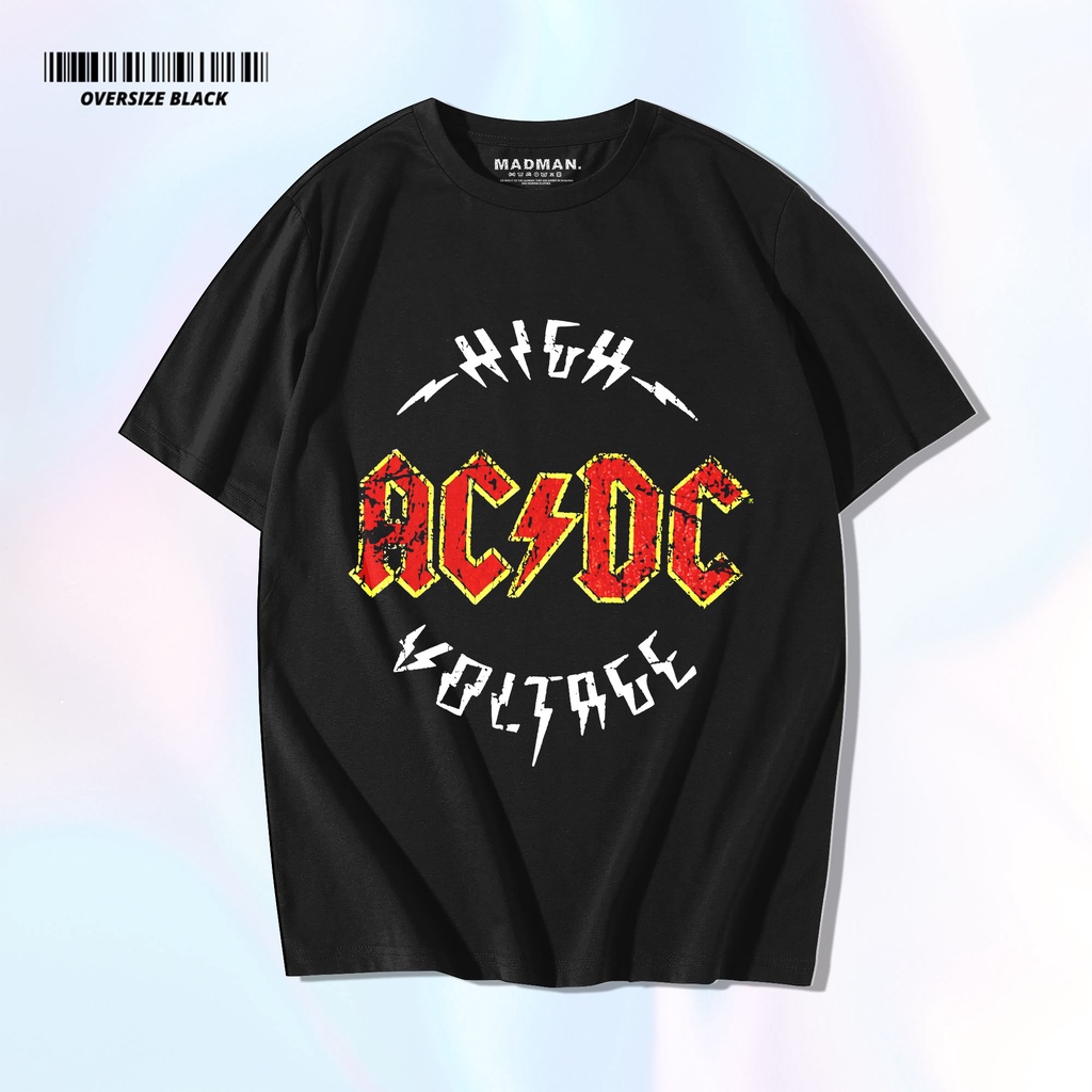 MADMAN Kaos Oversize ACDC Premium | Kaos Distro Oversize | Kaos Band | Atasan | HO | ACDC3