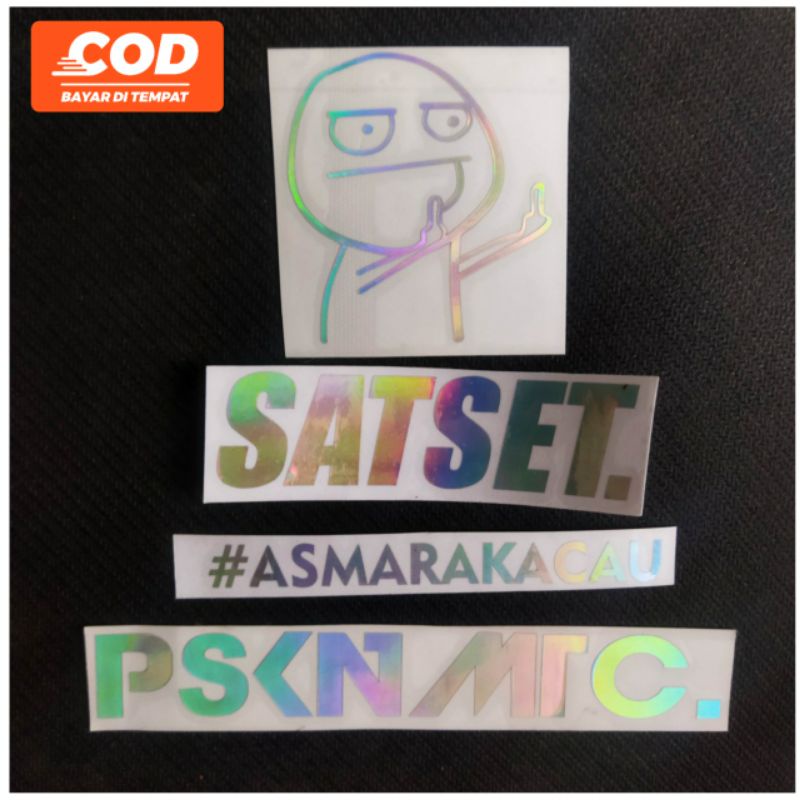 Stiker cutingan Pskmtc asmara kacau satset fakyu