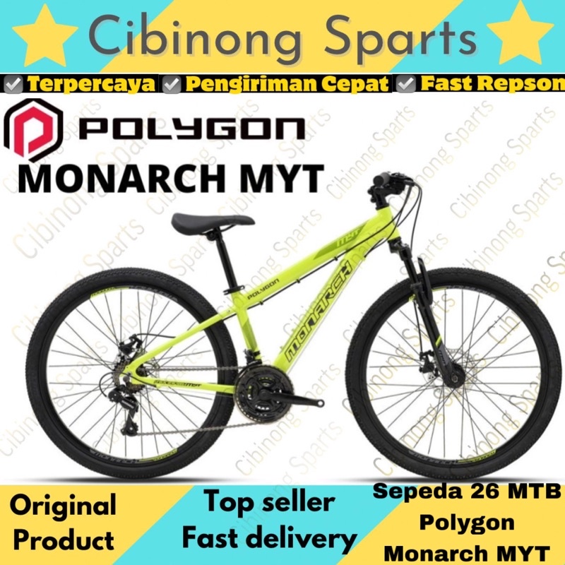 Sepeda Gunung MTB 26 Polygon Monarch MYT Alloy Alluminium 21Speeds Cakram New Product