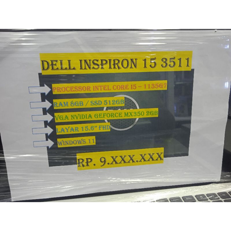 DELL INSPIRON 3511 I5 1135G7 8GB SSD 512GB MX350 2GB