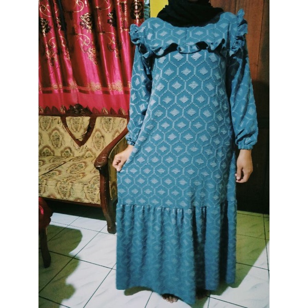 Gamis Cringkel Emboss Brand Zhafira