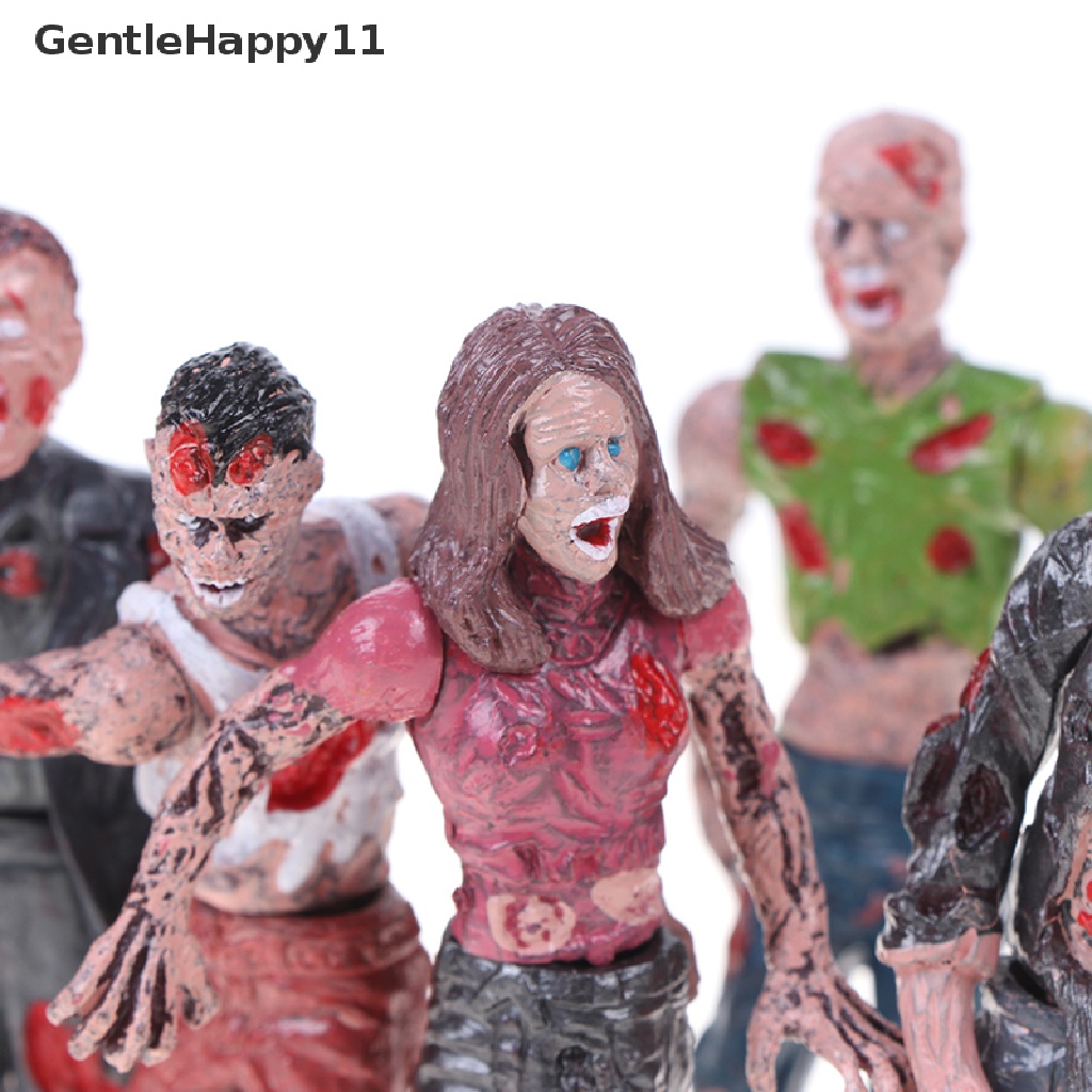 Gentlehappy 6pcs Berjalan Jenazah Model Terror Zombies Anak Anak Action Figure Mainan Boneka  Id