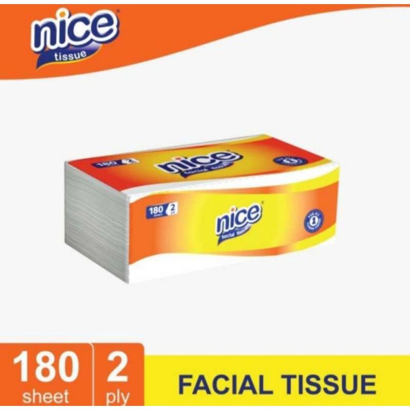 Tisu Wajah NICE 180sheet 1 PAKET isi 10 PCS